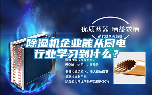 除濕機企業能從廚電行業學習到什么？