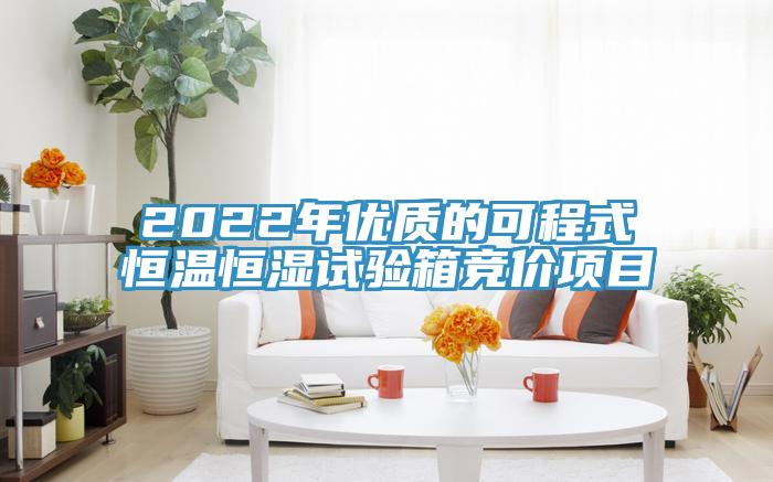 2022年優(yōu)質(zhì)的可程式恒溫恒濕試驗(yàn)箱競價(jià)項(xiàng)目