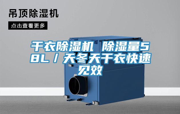 干衣除濕機 除濕量58L／天冬天干衣快速見效