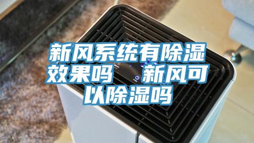 新風系統有除濕效果嗎  新風可以除濕嗎