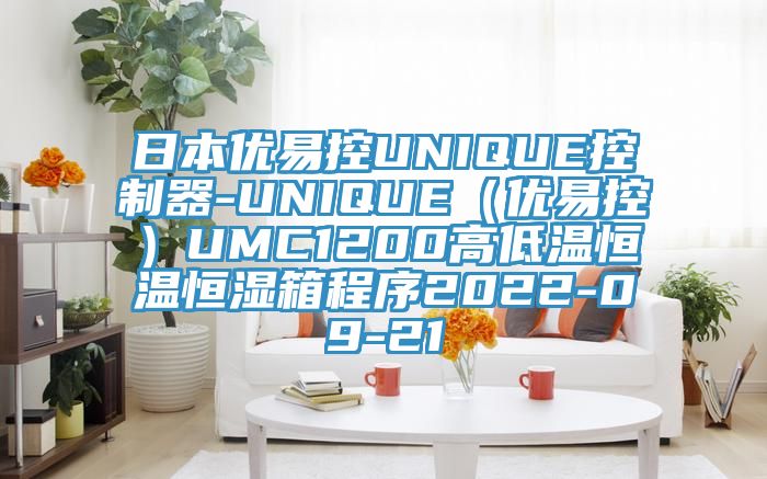 日本優(yōu)易控UNIQUE控制器-UNIQUE（優(yōu)易控）UMC1200高低溫恒溫恒濕箱程序2022-09-21